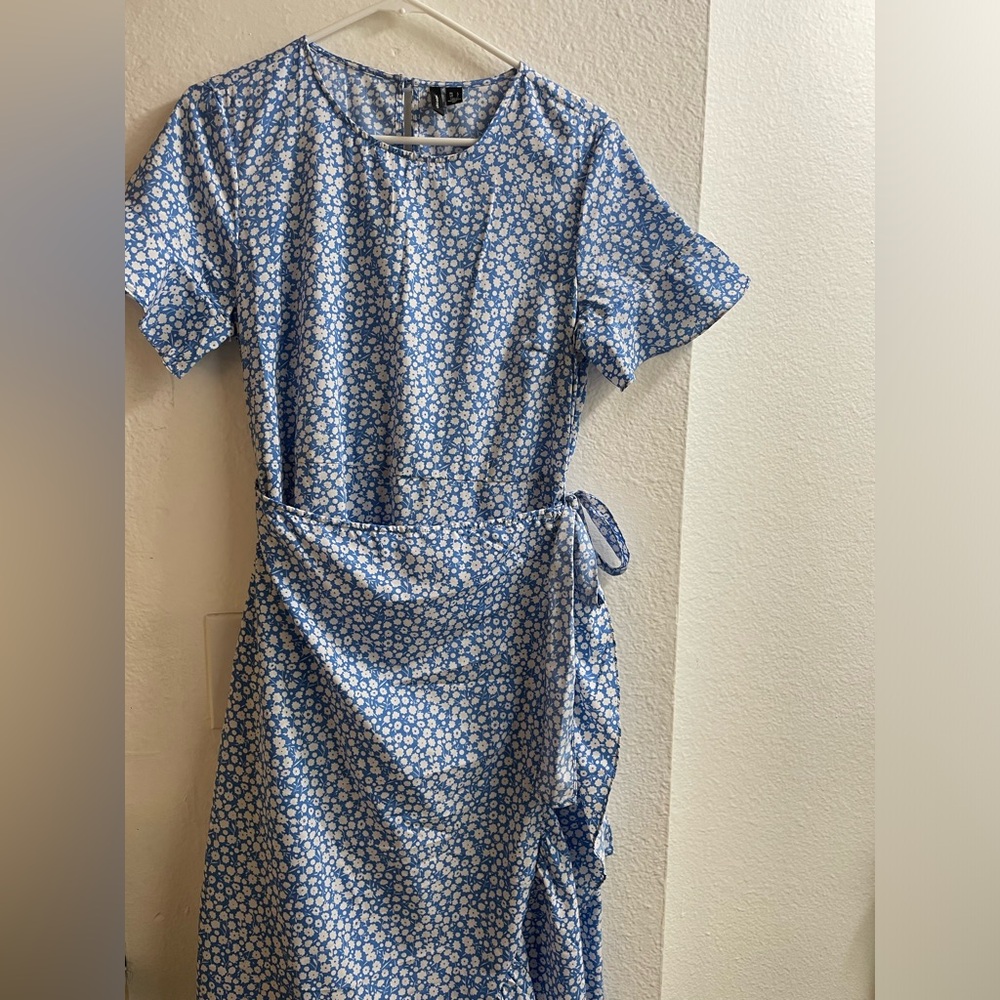 ASOS vero moda wrap style midi dress Size L - Picture 3 of 7